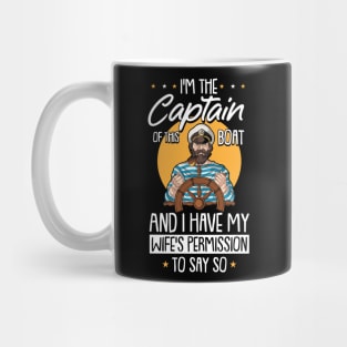 I am the Captain of this Boat Pontoon Boat Motor Boating Mug
